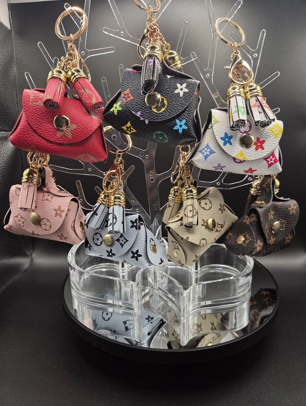 New Novelty Faux Leather Bag Charm / Keychain